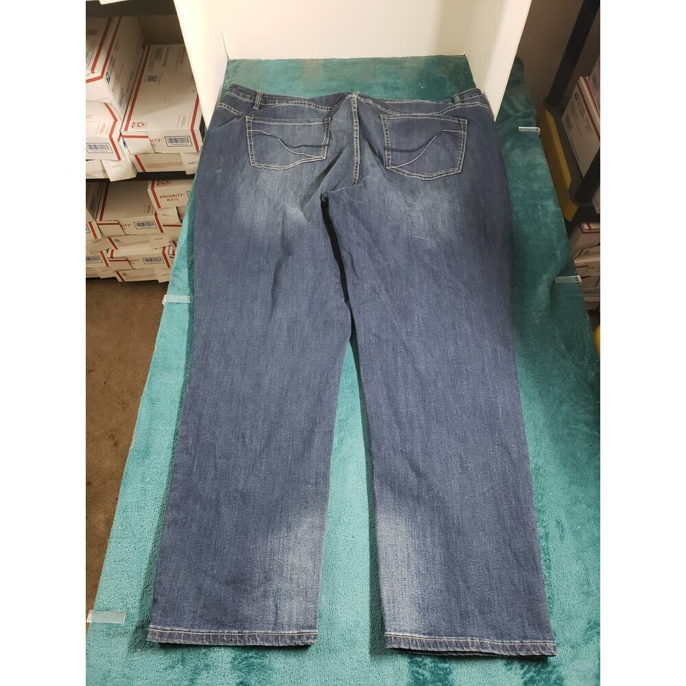 Lane Bryant Jeans Size 26 Women Blue Stretch Denim Ladies Mid Rise Straight - Picture 10 of 11